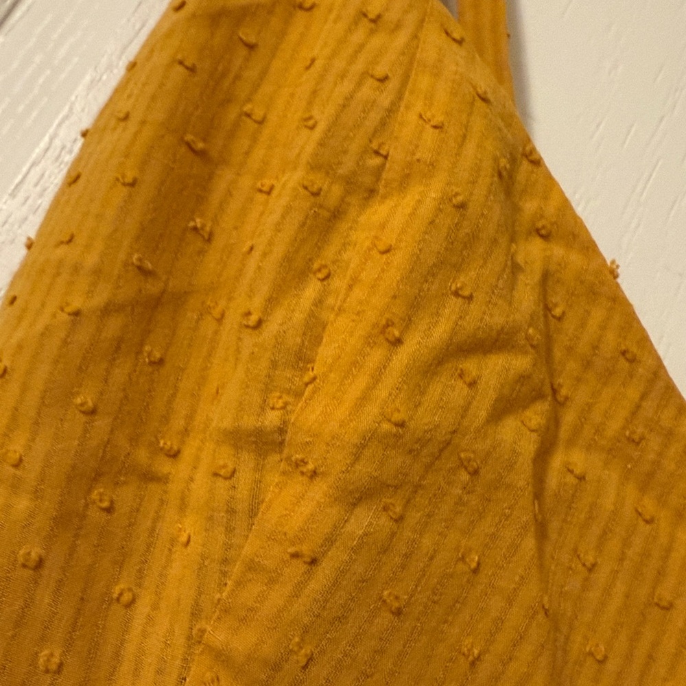 Yellow Sleeveless Dress with Bow Straps - Picture 6 of 12